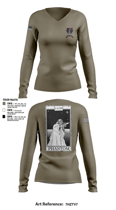 1-5 Recon 67100072 Women's Long Sleeve V-neck Shirt - 1