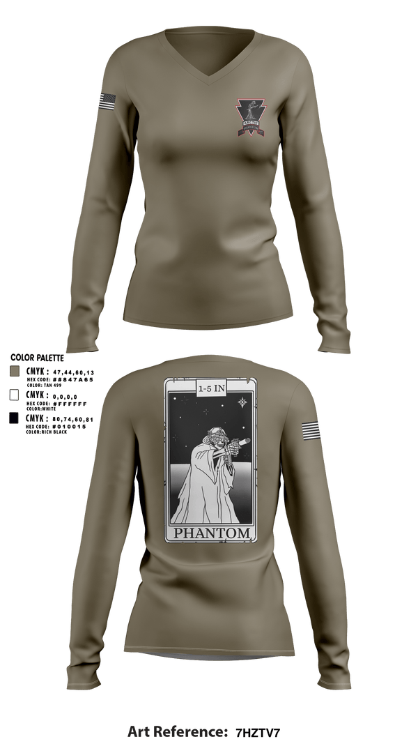 Women's Long Sleeve Vneck Shirt, 1-5 Recon, Army, Teamtime, Team time, sublimation, custom sports apparel, team uniforms, spirit wear, spiritwear, sports uniforms, custom shirts, team store, custom team store, fundraiser sports, apparel fundraiser