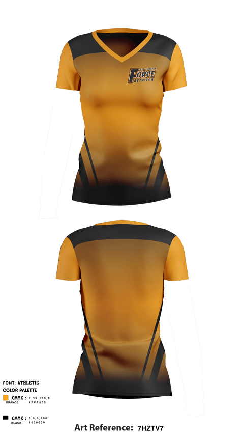Women's Short Sleeve Vneck Shirt, West Liberty Force Softball, Softball, Teamtime, Team time, sublimation, custom sports apparel, team uniforms, spirit wear, spiritwear, sports uniforms, custom shirts, team store, custom team store, fundraiser sports, apparel fundraiser