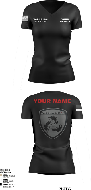 Women's Short Sleeve Vneck Shirt, , Army, Teamtime, Team time, sublimation, custom sports apparel, team uniforms, spirit wear, spiritwear, sports uniforms, custom shirts, team store, custom team store, fundraiser sports, apparel fundraiser