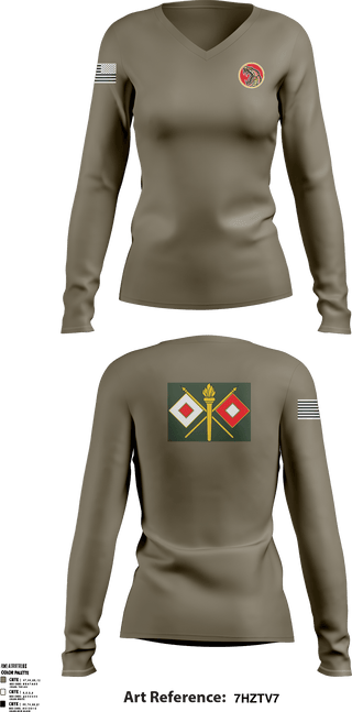 Women's Long Sleeve Vneck Shirt, , National Guard, Teamtime, Team time, sublimation, custom sports apparel, team uniforms, spirit wear, spiritwear, sports uniforms, custom shirts, team store, custom team store, fundraiser sports, apparel fundraiser