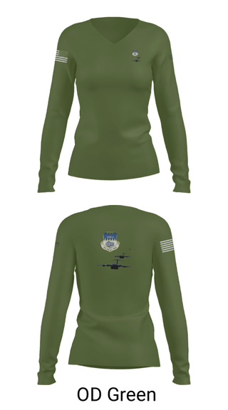 Women's Long Sleeve Vneck Shirt, , Air Force, Teamtime, Team time, sublimation, custom sports apparel, team uniforms, spirit wear, spiritwear, sports uniforms, custom shirts, team store, custom team store, fundraiser sports, apparel fundraiser