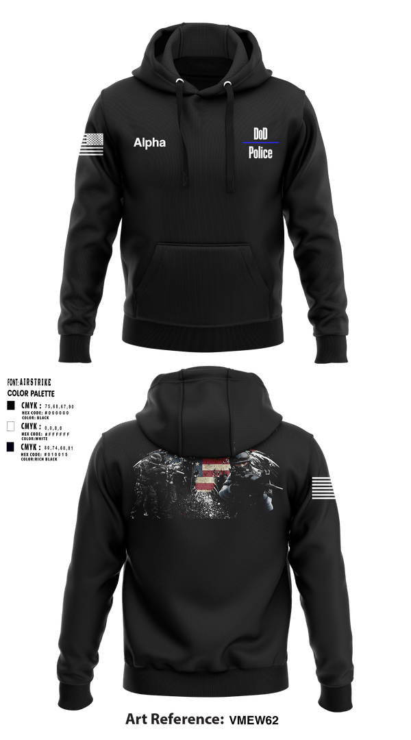 Hoodie, DoD Police, Police, Teamtime, Team time, sublimation, custom sports apparel, team uniforms, spirit wear, spiritwear, sports uniforms, custom shirts, team store, custom team store, fundraiser sports, apparel fundraiser