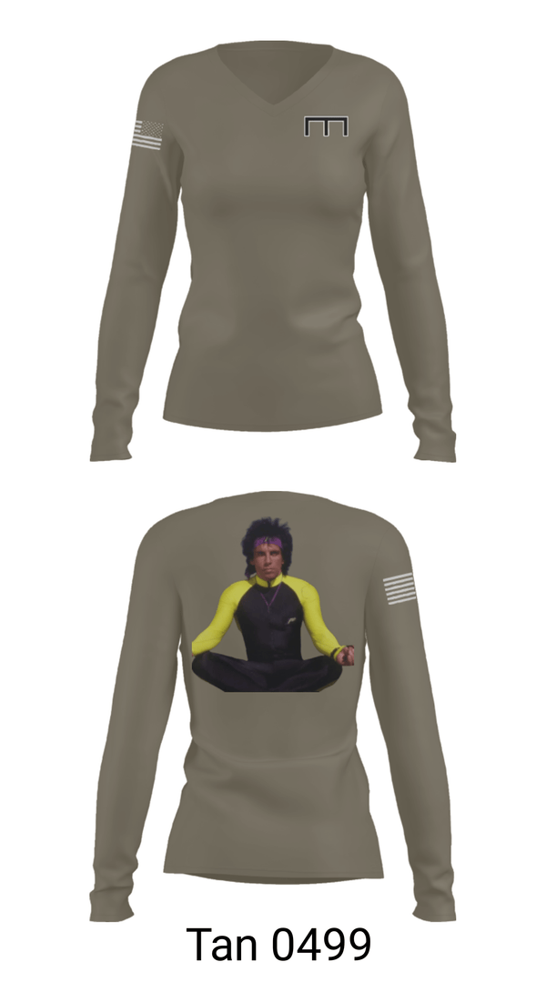 Women's Long Sleeve Vneck Shirt, , Army, Teamtime, Team time, sublimation, custom sports apparel, team uniforms, spirit wear, spiritwear, sports uniforms, custom shirts, team store, custom team store, fundraiser sports, apparel fundraiser