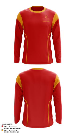 Long Sleeve Performance Shirt, North College Hill High School Basketball, Men's Basketball, Teamtime, Team time, sublimation, custom sports apparel, team uniforms, spirit wear, spiritwear, sports uniforms, custom shirts, team store, custom team store, fundraiser sports, apparel fundraiser