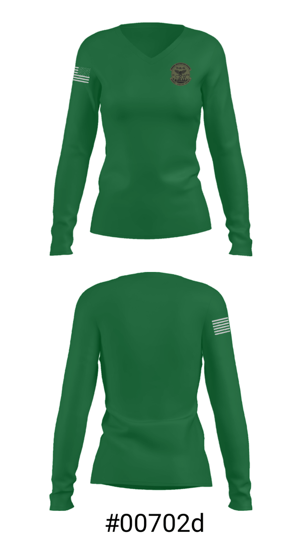 Women's Long Sleeve Vneck Shirt, , Police, Teamtime, Team time, sublimation, custom sports apparel, team uniforms, spirit wear, spiritwear, sports uniforms, custom shirts, team store, custom team store, fundraiser sports, apparel fundraiser