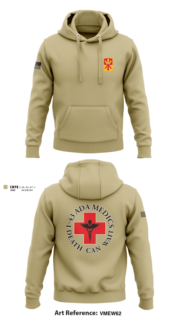 Hoodie, Medics, 1-43 ADA, Army, Teamtime, Team time, sublimation, custom sports apparel, team uniforms, spirit wear, spiritwear, sports uniforms, custom shirts, team store, custom team store, fundraiser sports, apparel fundraiser