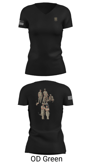 Women's Short Sleeve Vneck Shirt, , Army, Teamtime, Team time, sublimation, custom sports apparel, team uniforms, spirit wear, spiritwear, sports uniforms, custom shirts, team store, custom team store, fundraiser sports, apparel fundraiser