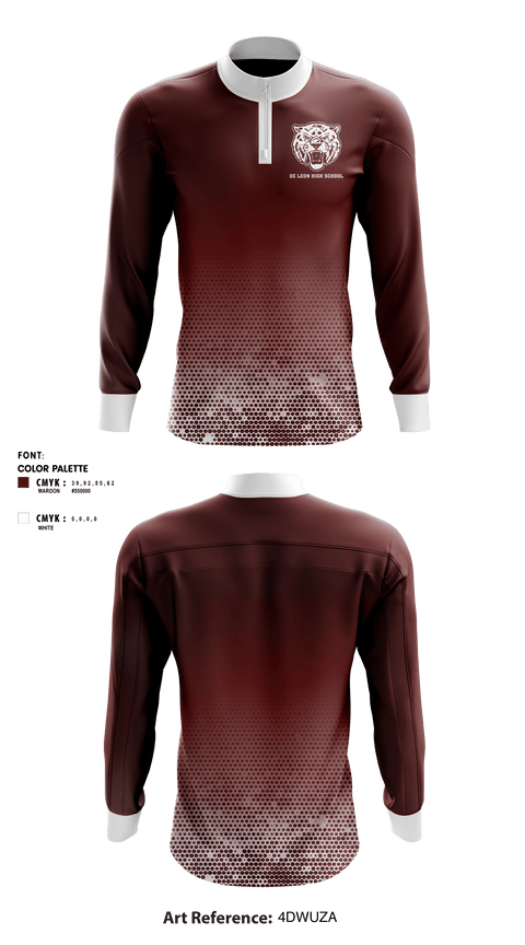 Quarter Zip Jacket, De Leon High School, Spirit Store, Teamtime, Team time, sublimation, custom sports apparel, team uniforms, spirit wear, spiritwear, sports uniforms, custom shirts, team store, custom team store, fundraiser sports, apparel fundraiser