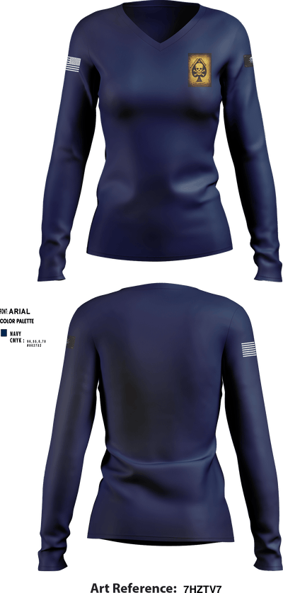 SPD Task Force 5890175 Women's Long Sleeve V-neck Shirt - 1