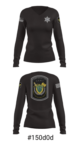 Women's Long Sleeve Vneck Shirt, , Police, Teamtime, Team time, sublimation, custom sports apparel, team uniforms, spirit wear, spiritwear, sports uniforms, custom shirts, team store, custom team store, fundraiser sports, apparel fundraiser