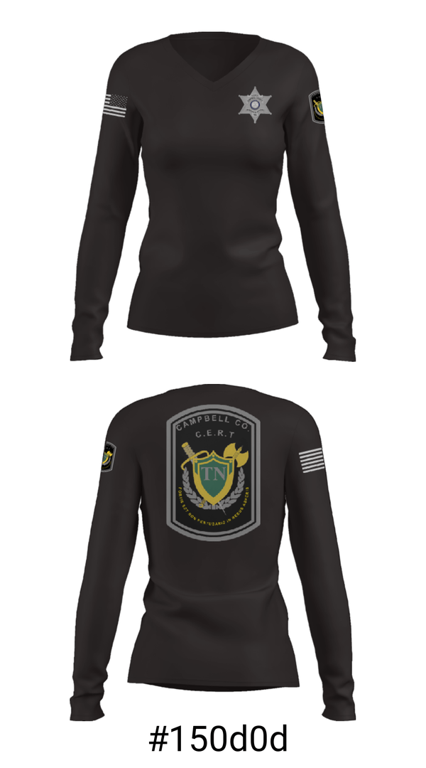 Women's Long Sleeve Vneck Shirt, , Police, Teamtime, Team time, sublimation, custom sports apparel, team uniforms, spirit wear, spiritwear, sports uniforms, custom shirts, team store, custom team store, fundraiser sports, apparel fundraiser