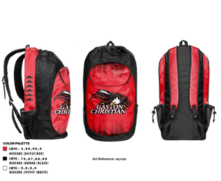 Gear Bag, Gaston Christian School Basketball, Men's Basketball, Teamtime, Team time, sublimation, custom sports apparel, team uniforms, spirit wear, spiritwear, sports uniforms, custom shirts, team store, custom team store, fundraiser sports, apparel fundraiser