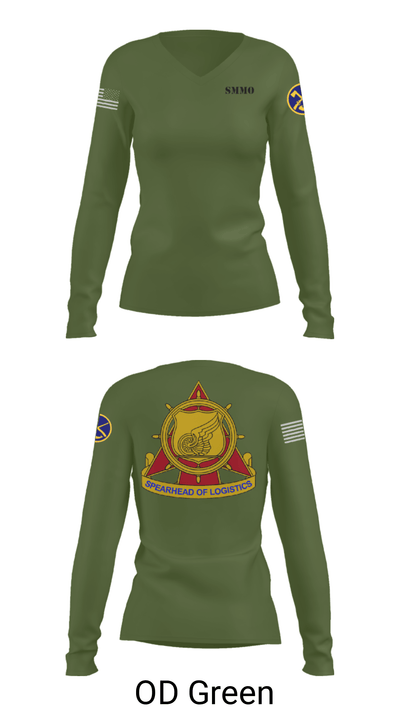 WVARNG Surface Maintenance Management Office 36945793 Women's Long Sleeve V-neck Shirt - 39