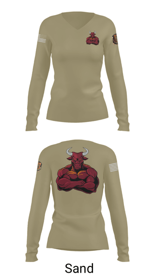 Women's Long Sleeve Vneck Shirt, , Air Force, Teamtime, Team time, sublimation, custom sports apparel, team uniforms, spirit wear, spiritwear, sports uniforms, custom shirts, team store, custom team store, fundraiser sports, apparel fundraiser
