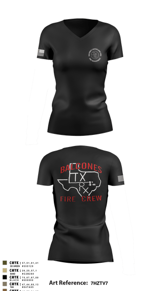Women's Short Sleeve Vneck Shirt, , Fire Department, Teamtime, Team time, sublimation, custom sports apparel, team uniforms, spirit wear, spiritwear, sports uniforms, custom shirts, team store, custom team store, fundraiser sports, apparel fundraiser