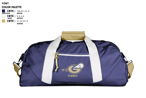 Duffle Bag, Granby High School Tennis, Tennis, Teamtime, Team time, sublimation, custom sports apparel, team uniforms, spirit wear, spiritwear, sports uniforms, custom shirts, team store, custom team store, fundraiser sports, apparel fundraiser