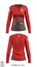 Carlisle Senior High School Volleyball 73630774 Women's Long Sleeve V-neck Shirt - 32