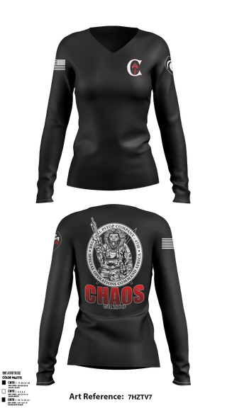 Women's Long Sleeve Vneck Shirt, , Army, Teamtime, Team time, sublimation, custom sports apparel, team uniforms, spirit wear, spiritwear, sports uniforms, custom shirts, team store, custom team store, fundraiser sports, apparel fundraiser