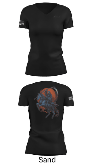 Women's Short Sleeve Vneck Shirt, , Army, Teamtime, Team time, sublimation, custom sports apparel, team uniforms, spirit wear, spiritwear, sports uniforms, custom shirts, team store, custom team store, fundraiser sports, apparel fundraiser