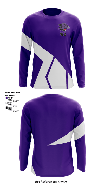 Wind River High School Football 32894452 Long Sleeve Performance Shirt - 2