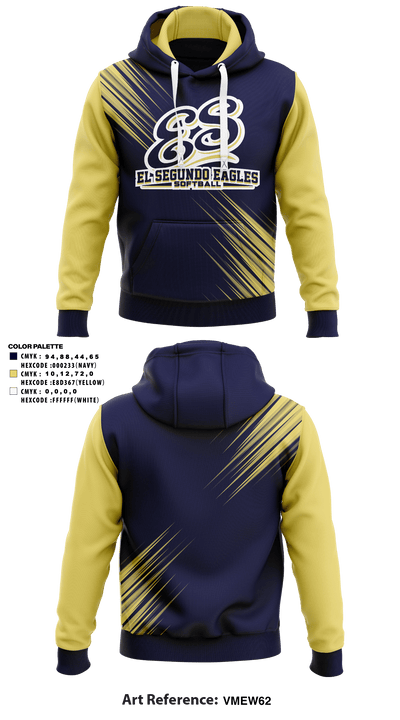El Segundo Eagles Softball 96753438 Hoodie - 1