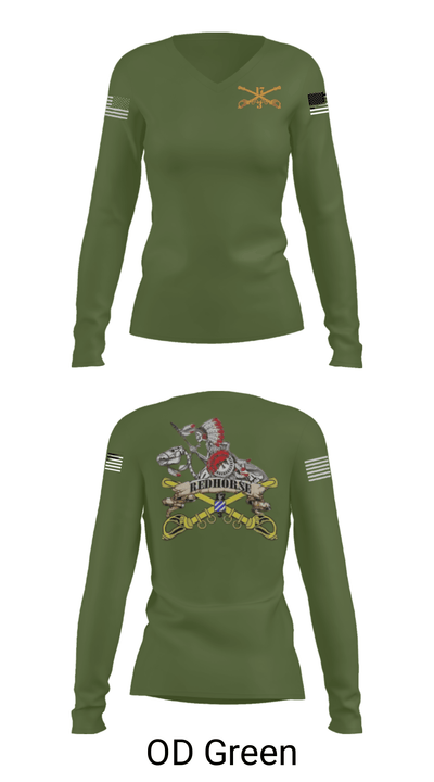 Red Horse 6104707 Women's Long Sleeve V-neck Shirt - 40