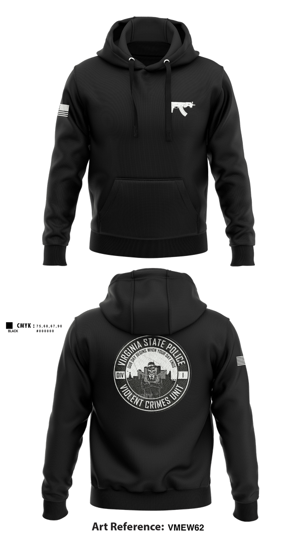 Hoodie, Violent Crimes Unit, Police, Teamtime, Team time, sublimation, custom sports apparel, team uniforms, spirit wear, spiritwear, sports uniforms, custom shirts, team store, custom team store, fundraiser sports, apparel fundraiser