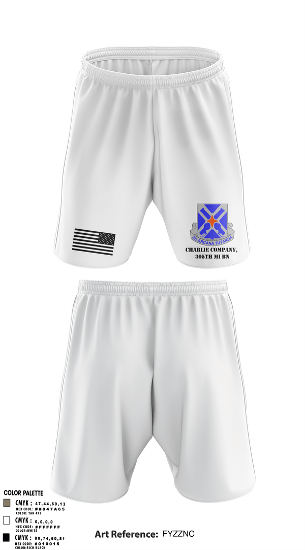 Athletic Shorts With Pockets, Charlie Company, 305th MI BN, , Teamtime, Team time, sublimation, custom sports apparel, team uniforms, spirit wear, spiritwear, sports uniforms, custom shirts, team store, custom team store, fundraiser sports, apparel fundraiser