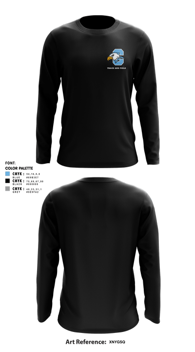 Grand Rapids Christian Eagles 66554595 Long Sleeve Performance Shirt - 4