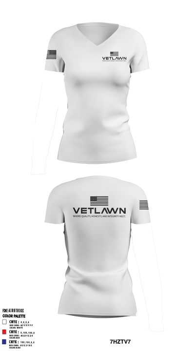 Vetlawn 83001110 Women's Short Sleeve V-neck Shirt - 4