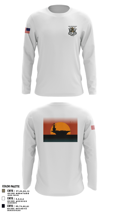 USS Retirement 63512088 Long Sleeve Performance Shirt - 2
