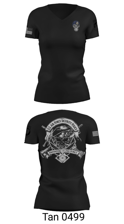122d Security Forces Squadron 67227139 Women's Short Sleeve V-neck Shirt - 23