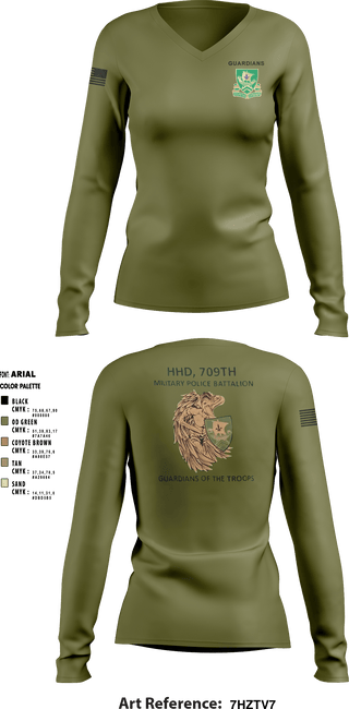 Women's Long Sleeve Vneck Shirt, , Army, Teamtime, Team time, sublimation, custom sports apparel, team uniforms, spirit wear, spiritwear, sports uniforms, custom shirts, team store, custom team store, fundraiser sports, apparel fundraiser