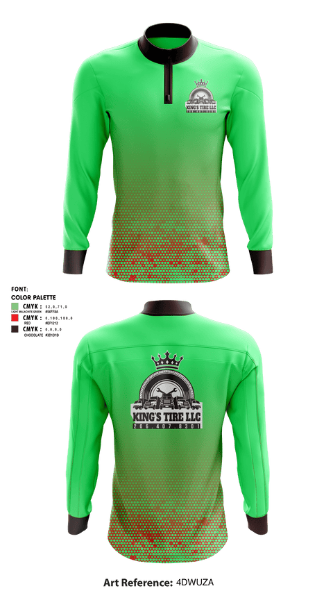 Quarter Zip Jacket, Kings tire llcKings tire llc, , Teamtime, Team time, sublimation, custom sports apparel, team uniforms, spirit wear, spiritwear, sports uniforms, custom shirts, team store, custom team store, fundraiser sports, apparel fundraiser