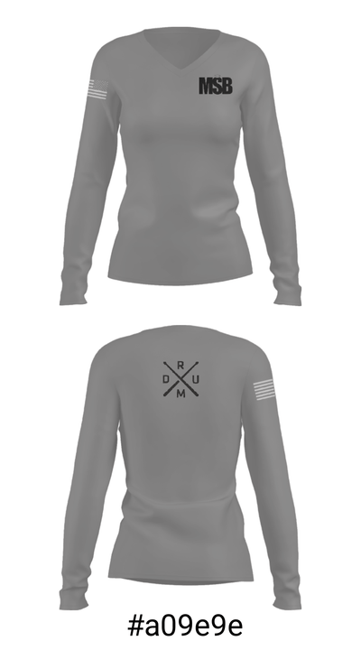 MSB DrumLine 23-24 50749009 Women's Long Sleeve V-neck Shirt - 37