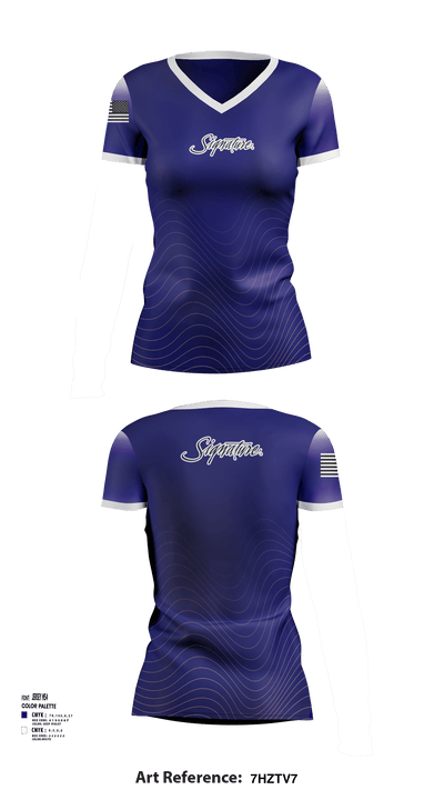 Signature Flight Support 84449497 Women's Short Sleeve V-neck Shirt - 1