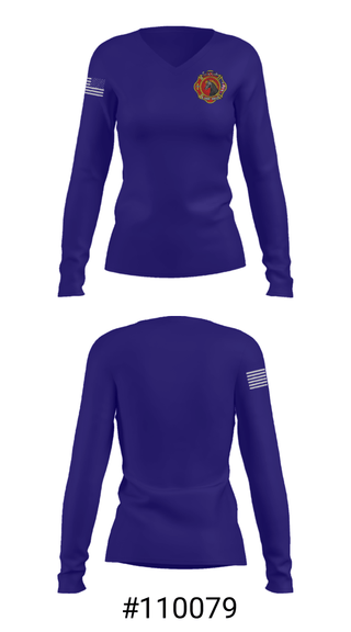Women's Long Sleeve Vneck Shirt, , Fire Department, Teamtime, Team time, sublimation, custom sports apparel, team uniforms, spirit wear, spiritwear, sports uniforms, custom shirts, team store, custom team store, fundraiser sports, apparel fundraiser
