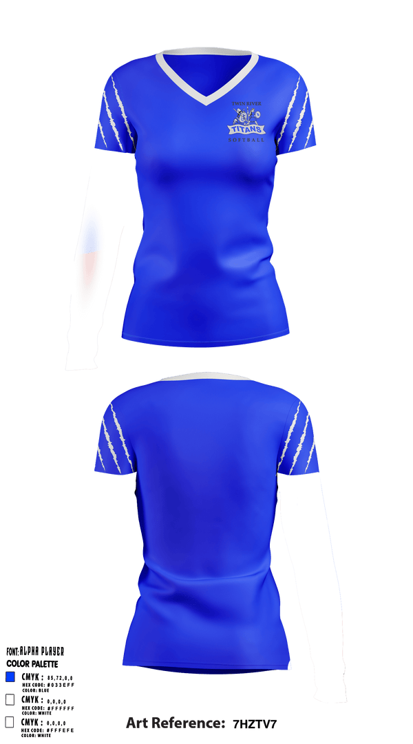 Women's Short Sleeve Vneck Shirt, Twin River High School Softball, Softball, Teamtime, Team time, sublimation, custom sports apparel, team uniforms, spirit wear, spiritwear, sports uniforms, custom shirts, team store, custom team store, fundraiser sports, apparel fundraiser