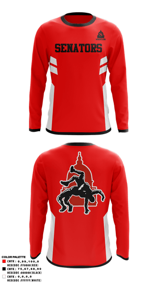 Long Sleeve Performance Shirt, Springfield High School Wrestling, Wrestling, Teamtime, Team time, sublimation, custom sports apparel, team uniforms, spirit wear, spiritwear, sports uniforms, custom shirts, team store, custom team store, fundraiser sports, apparel fundraiser