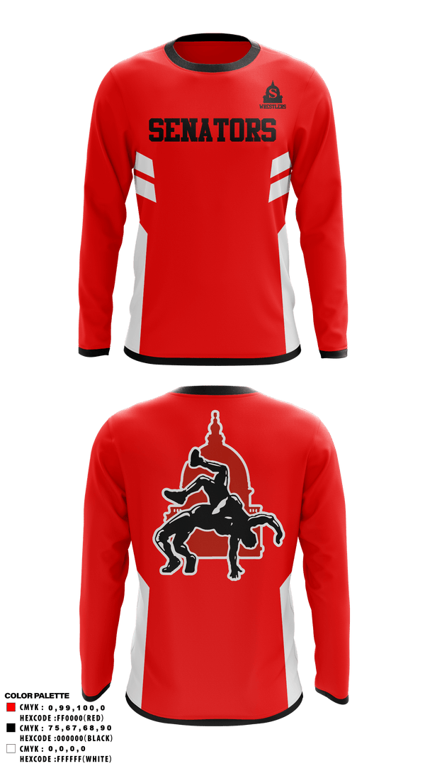 Long Sleeve Performance Shirt, Springfield High School Wrestling, Wrestling, Teamtime, Team time, sublimation, custom sports apparel, team uniforms, spirit wear, spiritwear, sports uniforms, custom shirts, team store, custom team store, fundraiser sports, apparel fundraiser