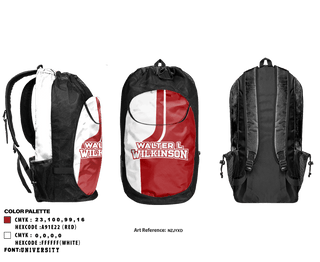 Gear Bag, Walter L Wilkinson Middle School Track, Track & Field, Teamtime, Team time, sublimation, custom sports apparel, team uniforms, spirit wear, spiritwear, sports uniforms, custom shirts, team store, custom team store, fundraiser sports, apparel fundraiser