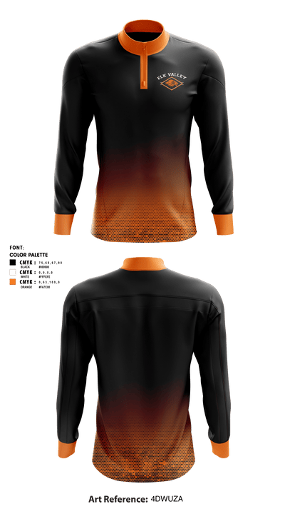 Elk Valley Senior High School 24849275 Quarter Zip Jacket - 1