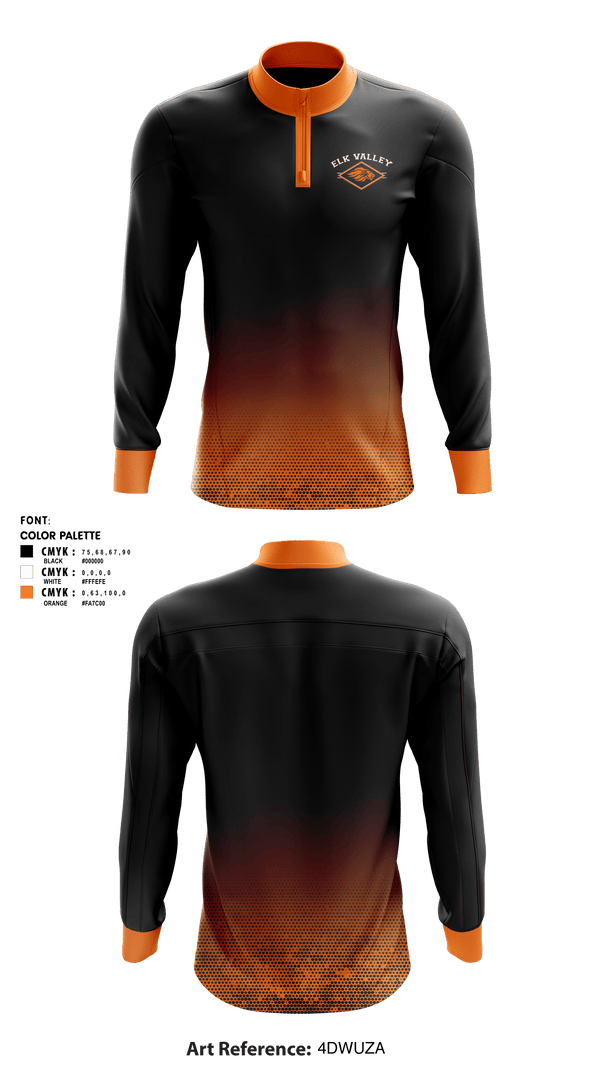 Quarter Zip Jacket, Elk Valley Senior High School, Spirit Store, Teamtime, Team time, sublimation, custom sports apparel, team uniforms, spirit wear, spiritwear, sports uniforms, custom shirts, team store, custom team store, fundraiser sports, apparel fundraiser