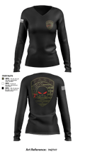 Fugitive apprehension street team 89256534 Women's Long Sleeve V-neck Shirt - 3
