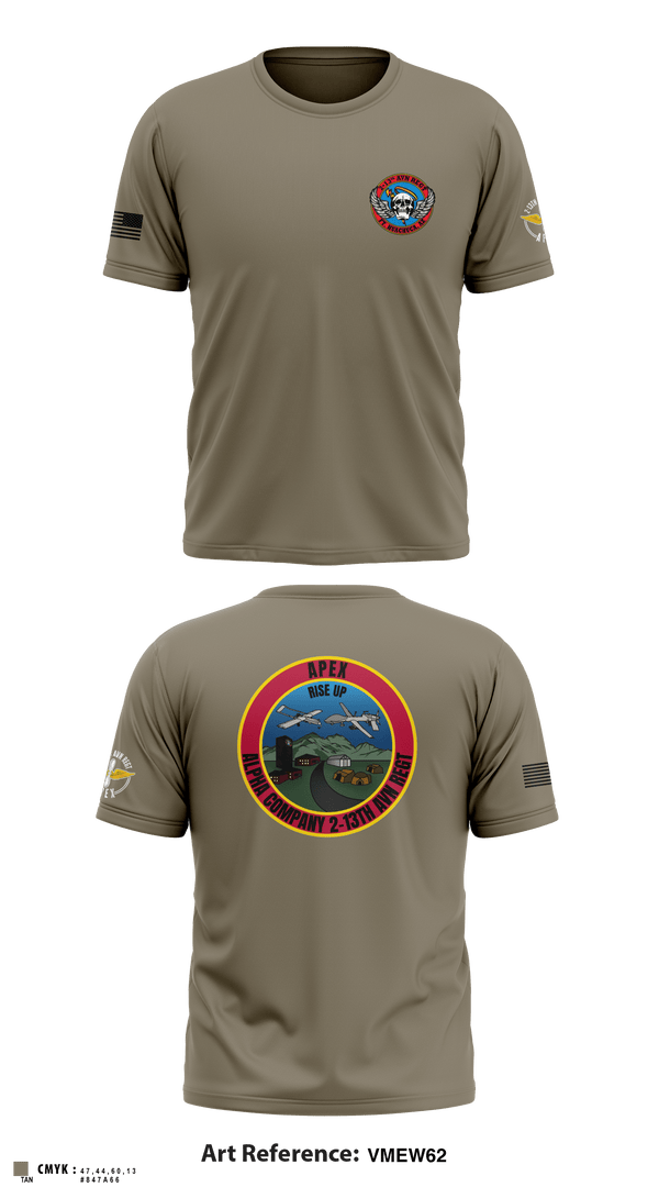 Short Sleeve Performance Shirt, A Co, 2-13th AVN REGT, , Teamtime, Team time, sublimation, custom sports apparel, team uniforms, spirit wear, spiritwear, sports uniforms, custom shirts, team store, custom team store, fundraiser sports, apparel fundraiser
