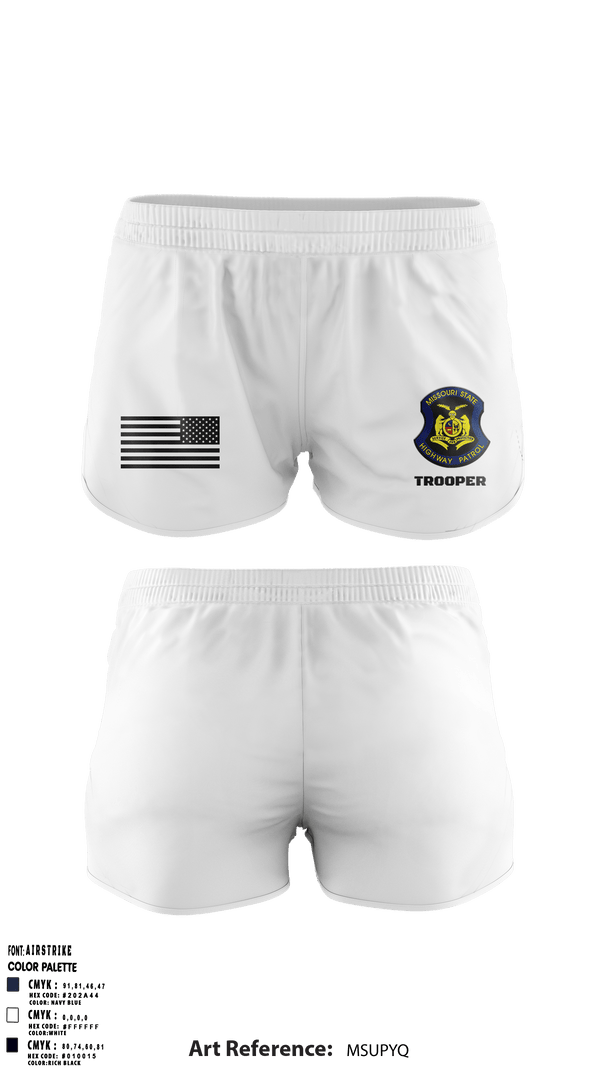 Ranger Panties, MSHP Class 120, Police, Teamtime, Team time, sublimation, custom sports apparel, team uniforms, spirit wear, spiritwear, sports uniforms, custom shirts, team store, custom team store, fundraiser sports, apparel fundraiser