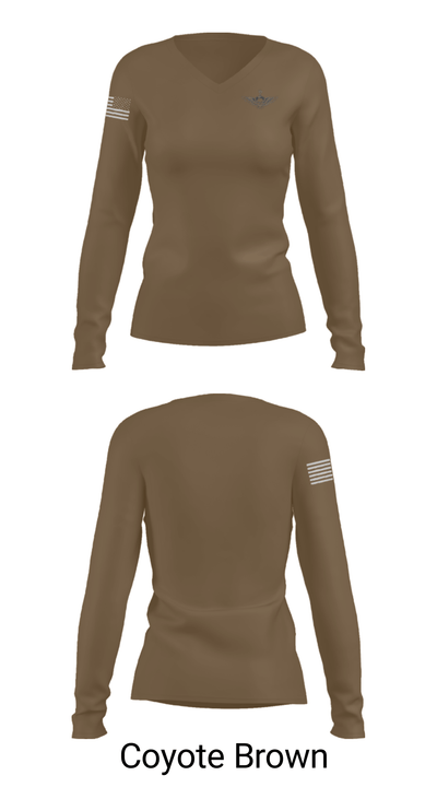 AO 49843601 Women's Long Sleeve V-neck Shirt - 38