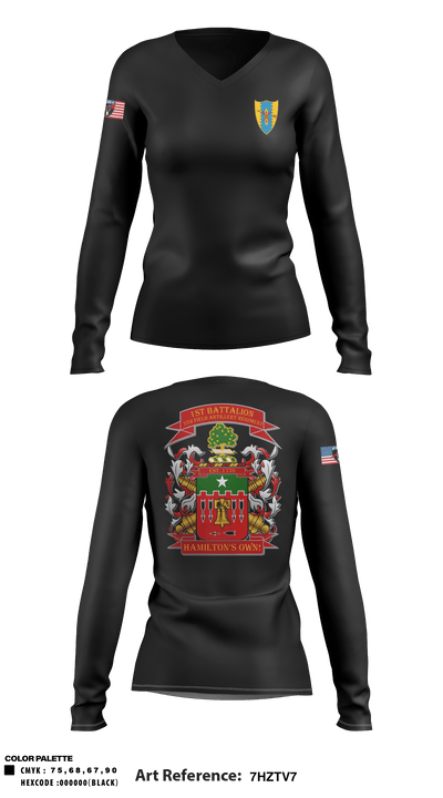 1-5 FA 10871726 Women's Long Sleeve V-neck Shirt - 1