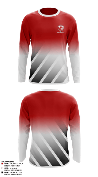 Long Sleeve Performance Shirt, Dragones FC, Men's Soccer, Teamtime, Team time, sublimation, custom sports apparel, team uniforms, spirit wear, spiritwear, sports uniforms, custom shirts, team store, custom team store, fundraiser sports, apparel fundraiser